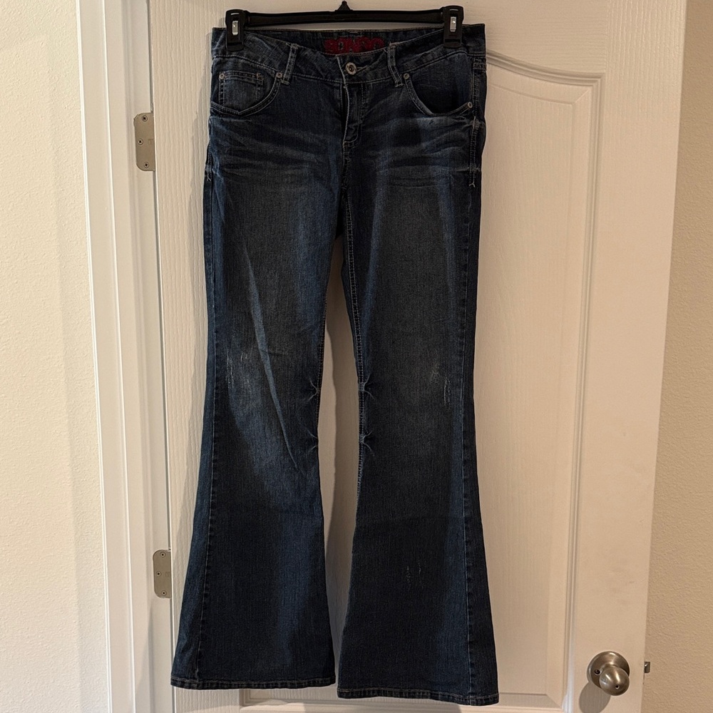Women's Blue Flared Bongo Jeans